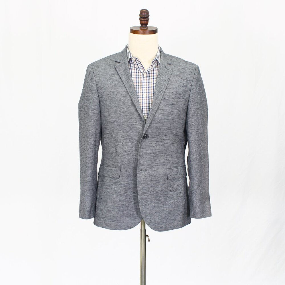 Topman 42S Gray Blazer Sport Coat Jacket 2-Button Solid Y331